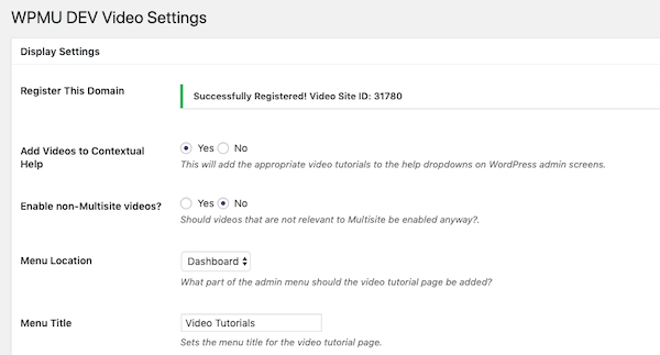 Adjust the videos that you'd like to display for your users through the settings