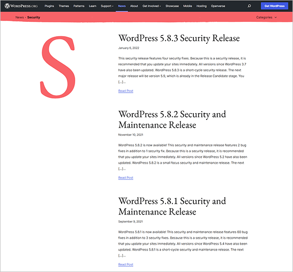 WordPress Security Archive
