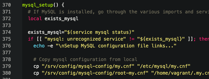 Excerpt From a Vagrant Provisioning Script