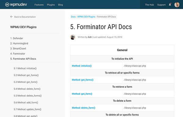 forminator documentation included