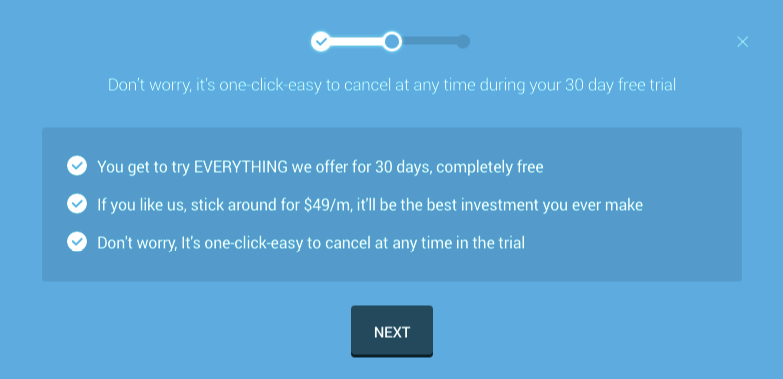 Image showing the WPMU DEV free trial options.
