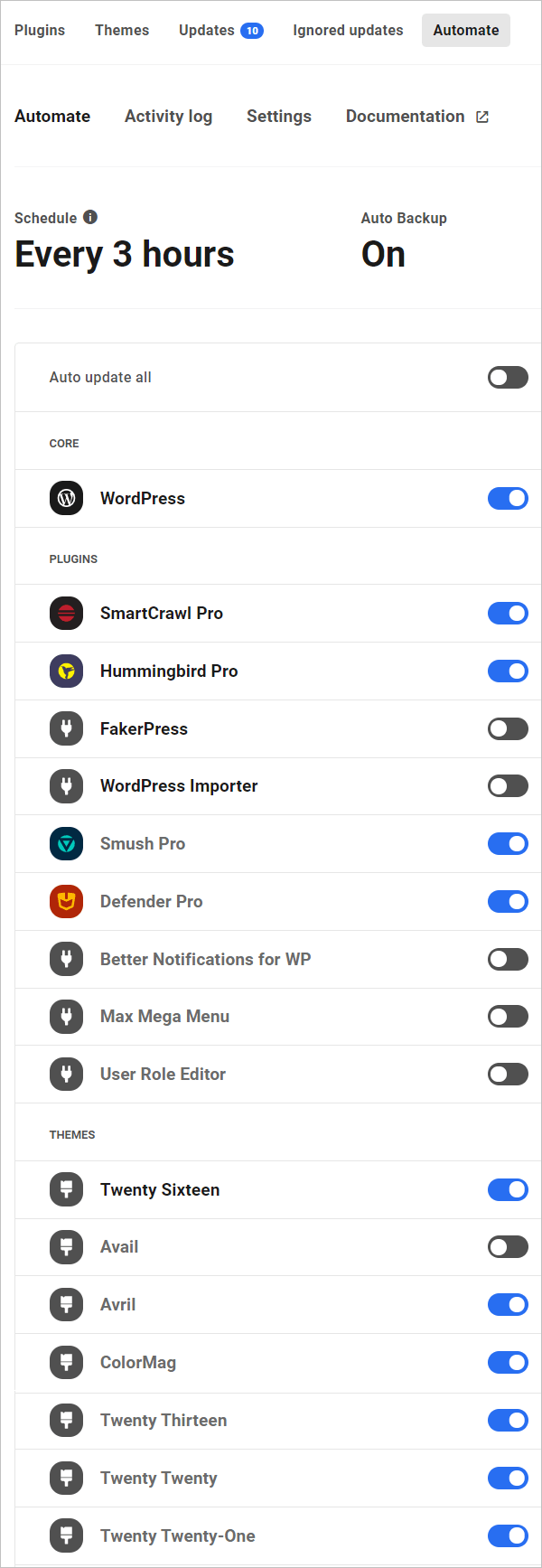 Automate plugin from WPMU DEV.