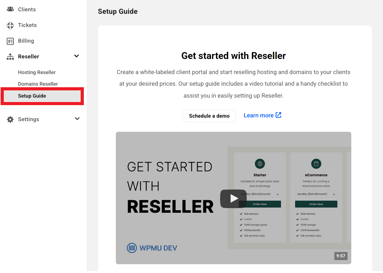 Reseller setup guide